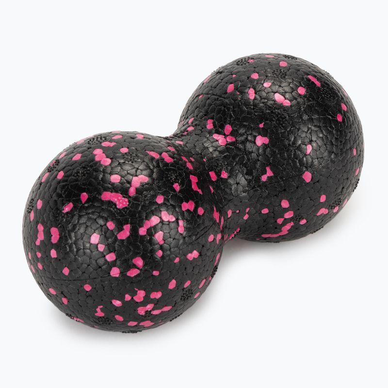 Double massage ball TREXO TRX-MSP008 8 cm black/pink