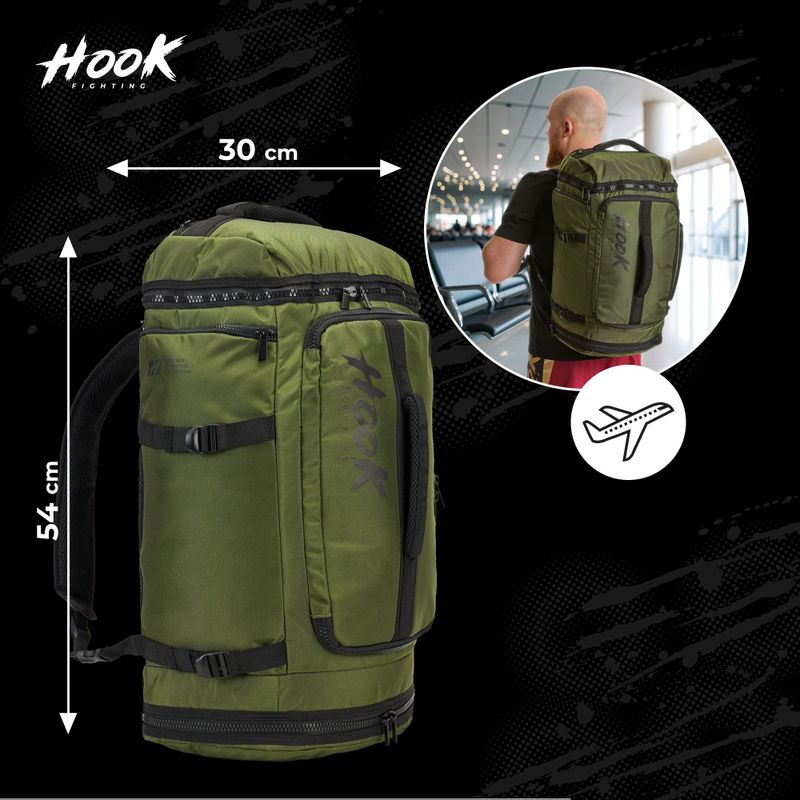 HOOK FIGHTING Training 2in1 Duffel Bag 30 l green 17