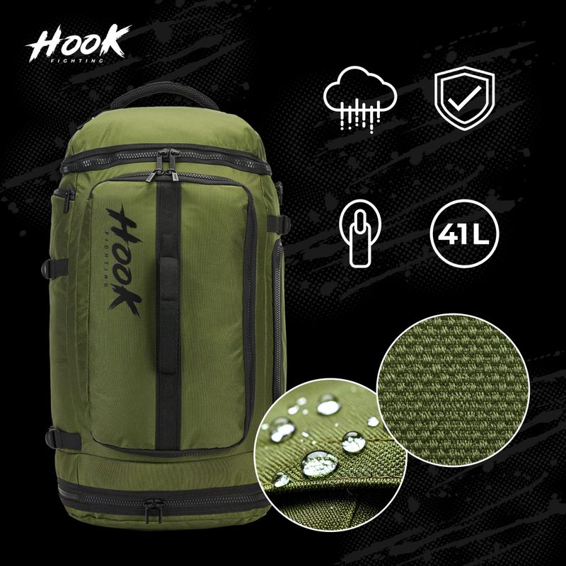 HOOK FIGHTING Camp 2in1 Duffel Bag 41 l green 2