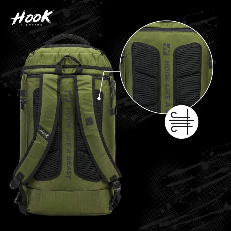 HOOK FIGHTING Camp 2in1 Duffel Bag 41 l green 19