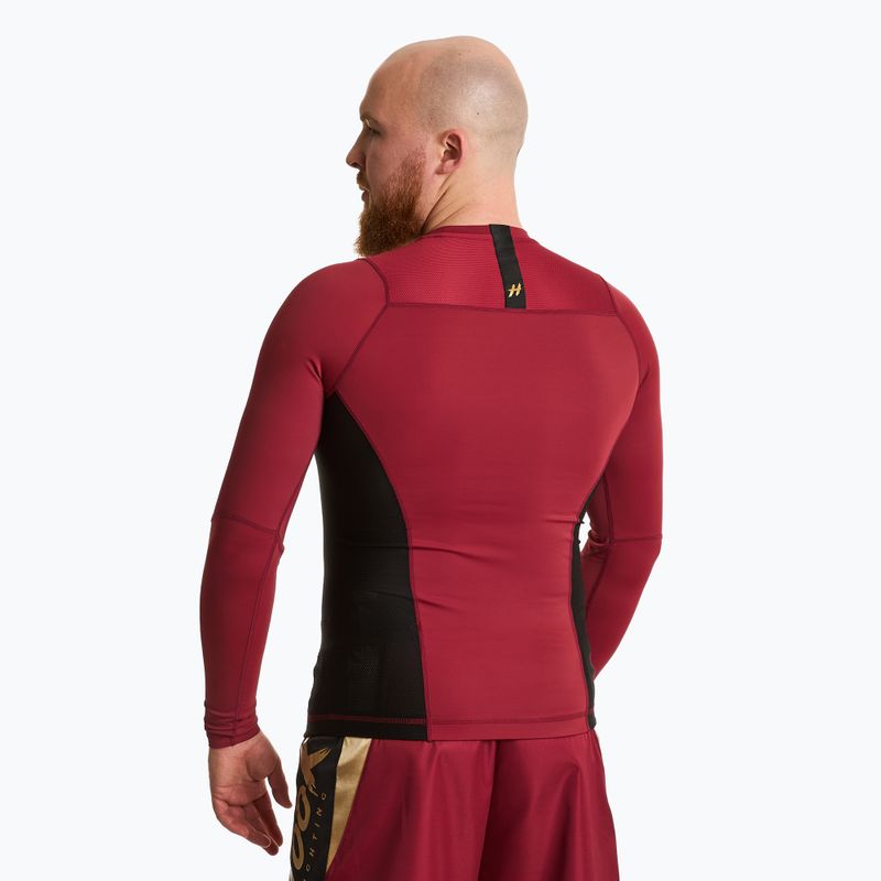 Men's HOOK FIGHTING Base red longsleeve rashguard 5