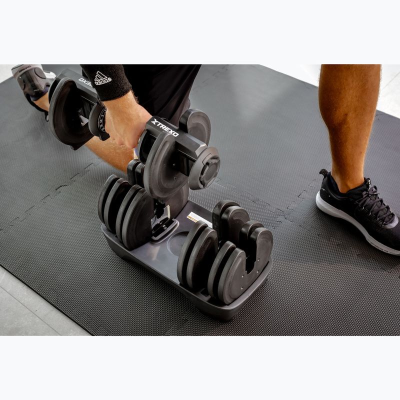 XTREXO adjustable dumbbell TXO-B4W001 40 kg black 7