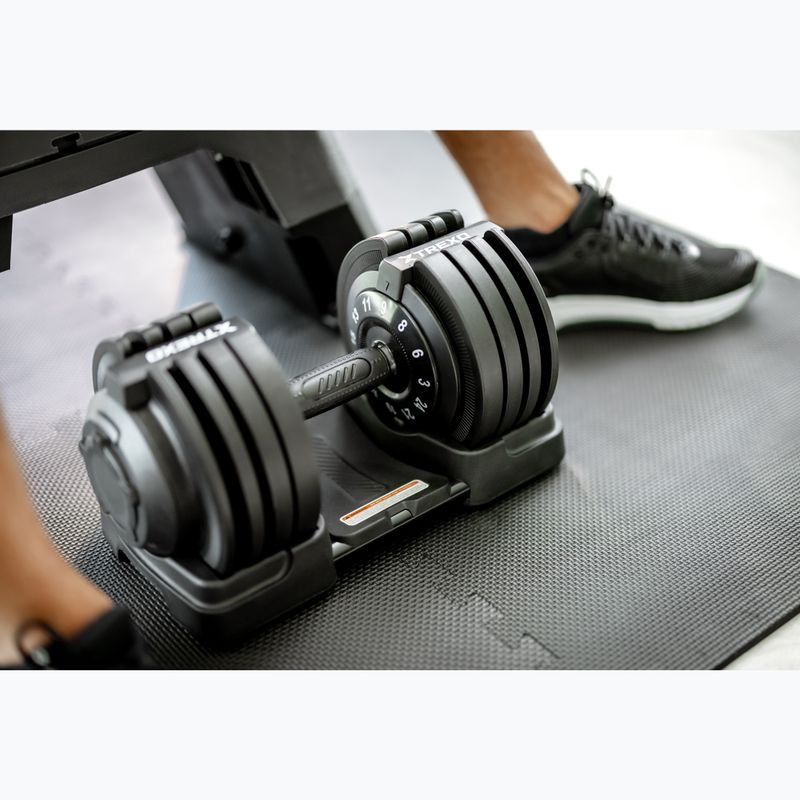 TREXO adjustable dumbbell TXO-B4W002 24 kg black 5