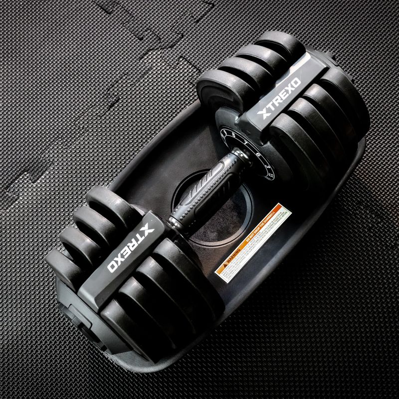 TREXO adjustable dumbbell TXO-B4W003 18 kg black 11