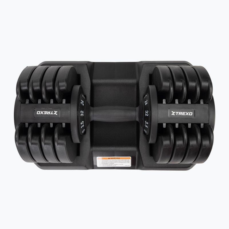 TREXO adjustable dumbbell TXO-B4W005 32 kg black 7