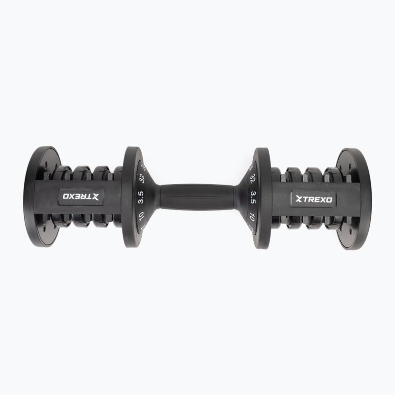 TREXO adjustable dumbbell TXO-B4W005 32 kg black 8