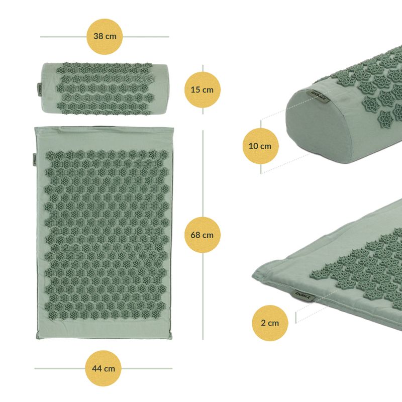 XTREXO acupressure mat with cushion TXO-B4Z004-GN green 3