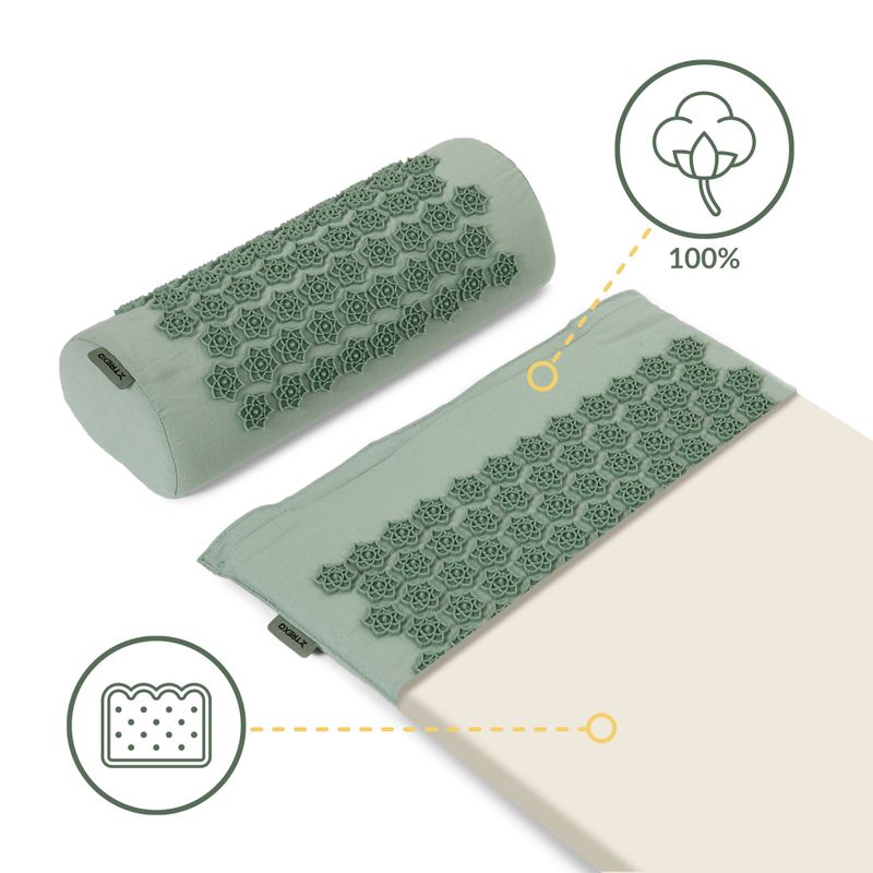 XTREXO acupressure mat with cushion TXO-B4Z004-GN green 12