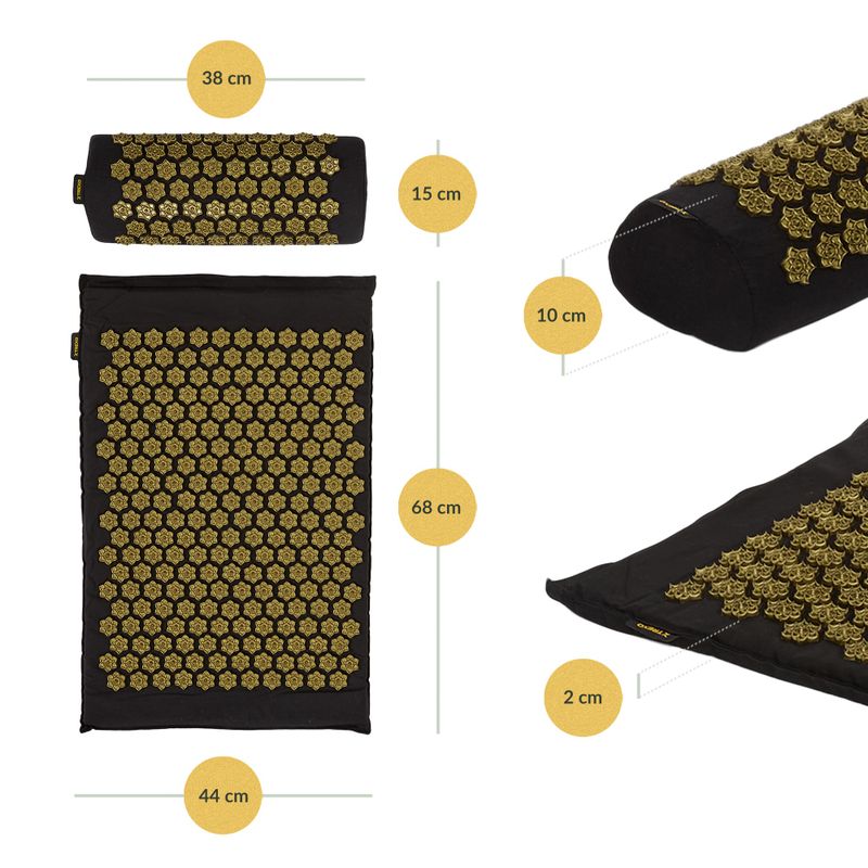 XTREXO acupressure mat with cushion TXO-B4Z004-BK black 3