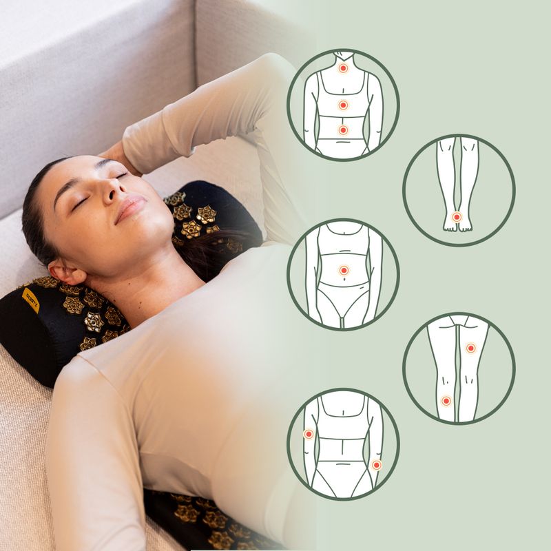 XTREXO acupressure mat with cushion TXO-B4Z004-BK black 11