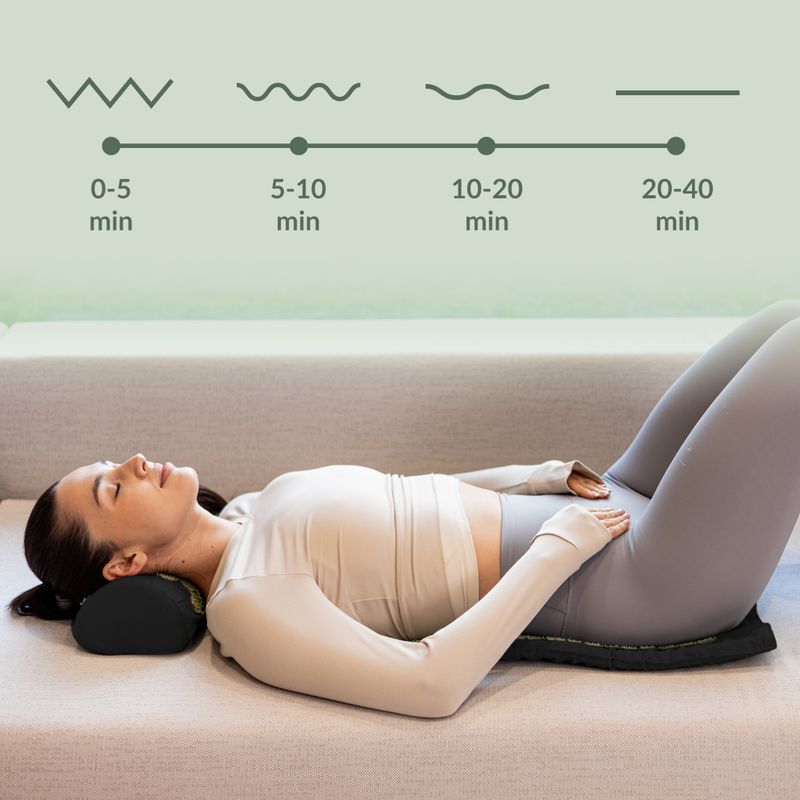 XTREXO acupressure mat with cushion TXO-B4Z004-BK black 12