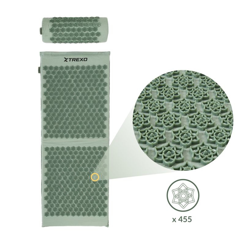 XTREXO acupressure mat large with cushion TXO-B4Z005-GN green 5