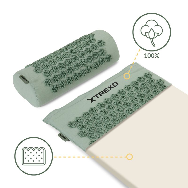 XTREXO acupressure mat large with cushion TXO-B4Z005-GN green 12