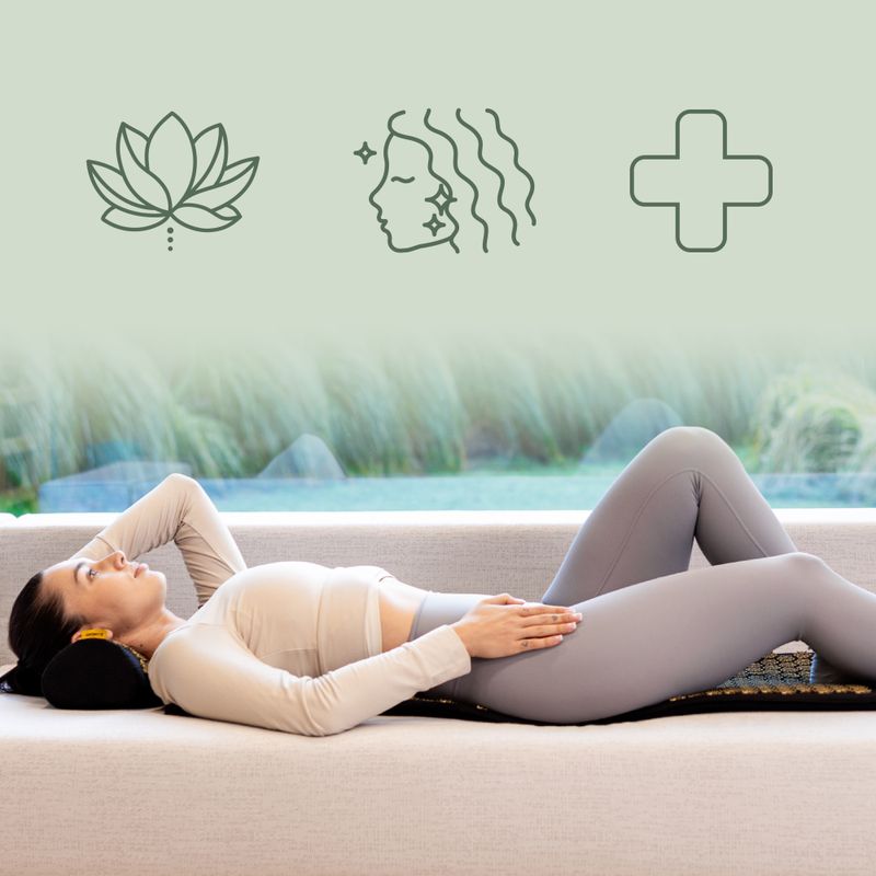 XTREXO acupressure mat large with cushion TXO-B4Z005-BK black 8