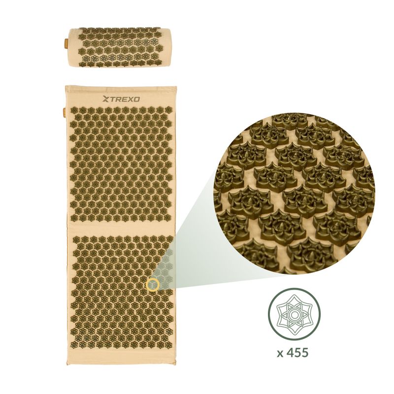XTREXO acupressure mat large with cushion TXO-B4Z005-BZ brown 5