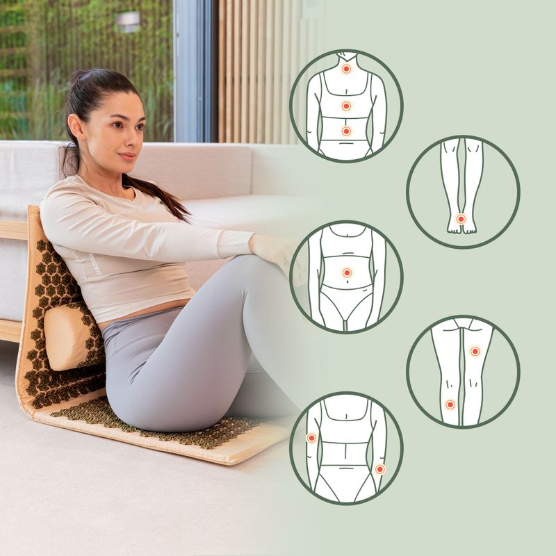 XTREXO acupressure mat large with cushion TXO-B4Z005-BZ brown 10