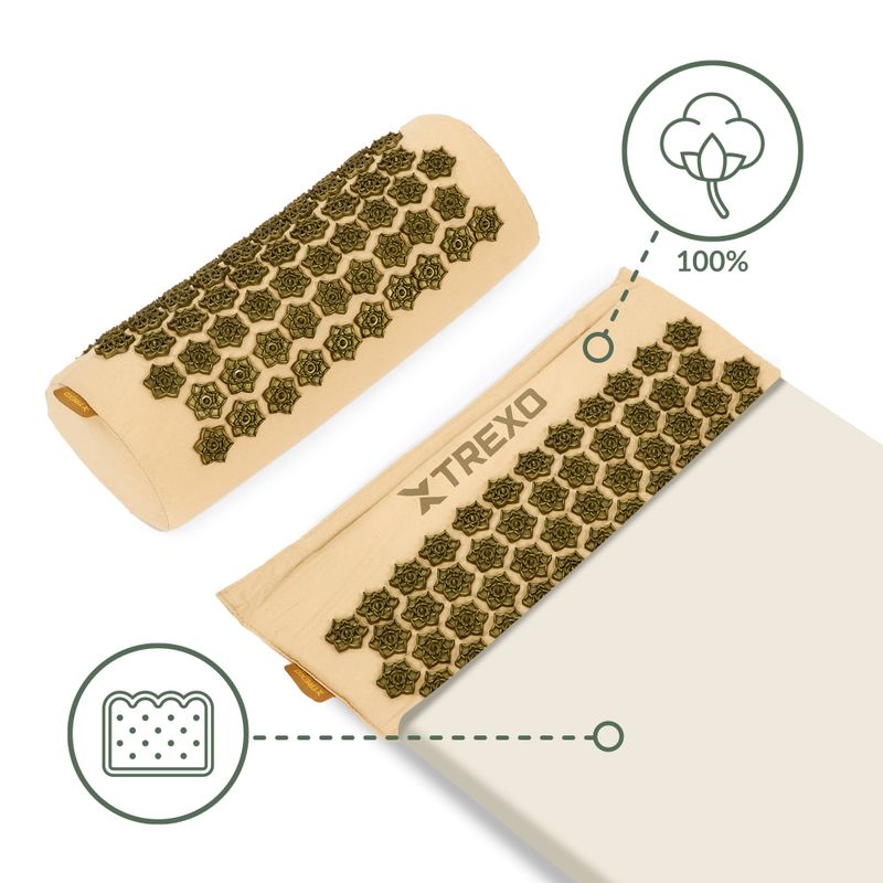 XTREXO acupressure mat large with cushion TXO-B4Z005-BZ brown 12