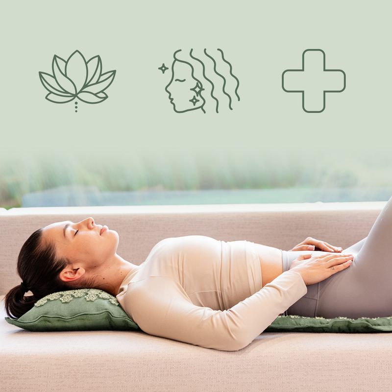 TREXO ECO acupressure mat with cushion TXO-B4Z006-GN green 7