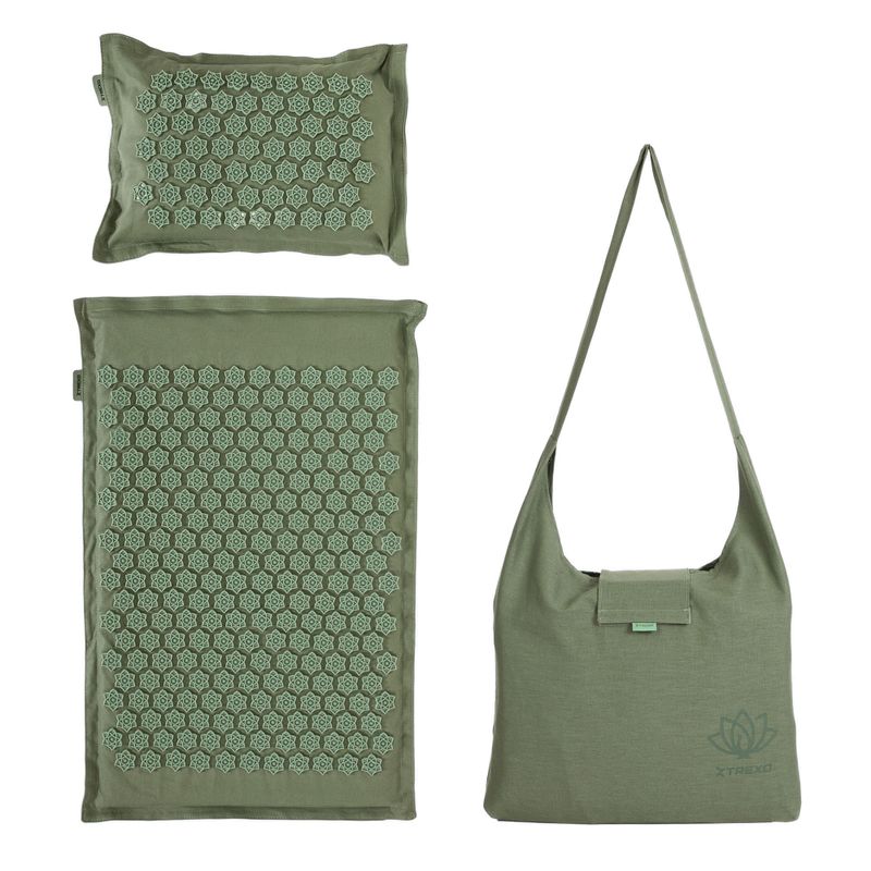 TREXO ECO acupressure mat with cushion TXO-B4Z006-GN green 14