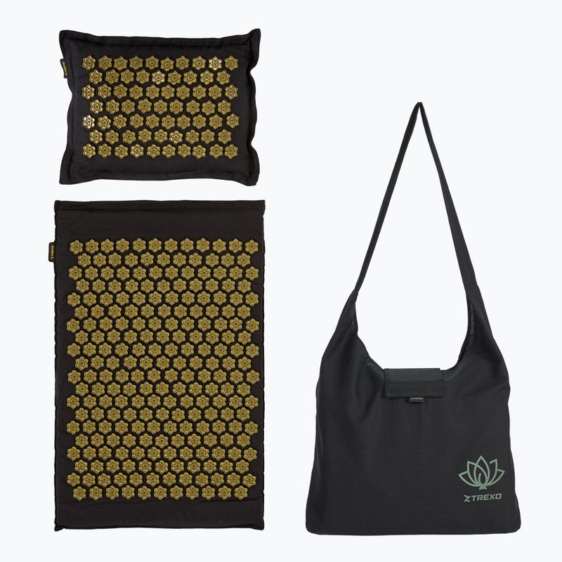 XTREXO ECO acupressure mat with cushion TXO-B4Z006-BK black