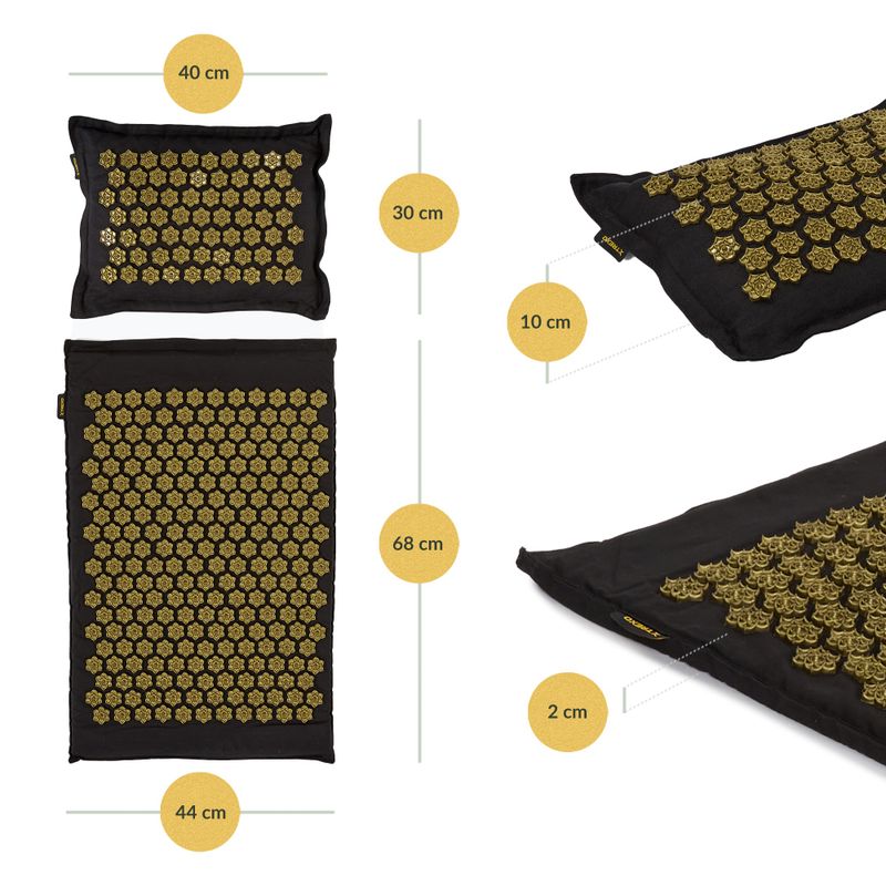 XTREXO ECO acupressure mat with cushion TXO-B4Z006-BK black 3