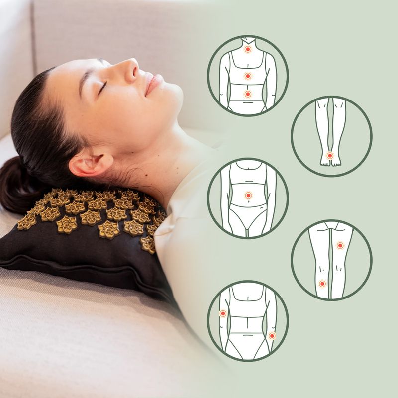 XTREXO ECO acupressure mat with cushion TXO-B4Z006-BK black 11