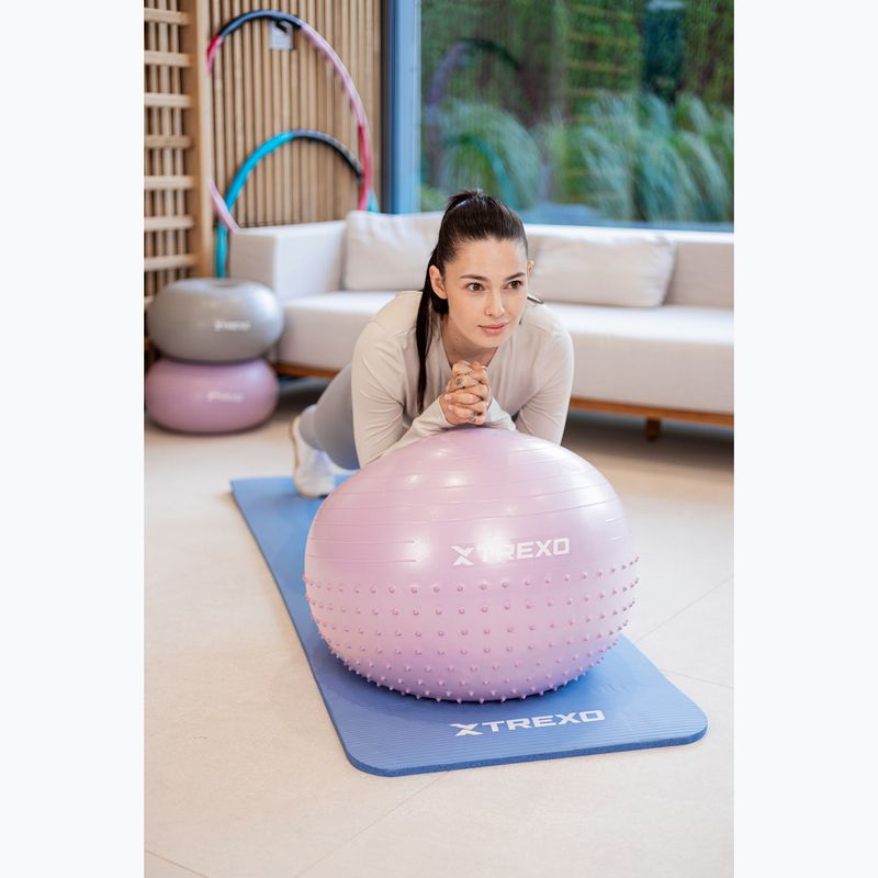 XTREXO TXO-B4Z020-VT 55 cm purple massage gym ball 5
