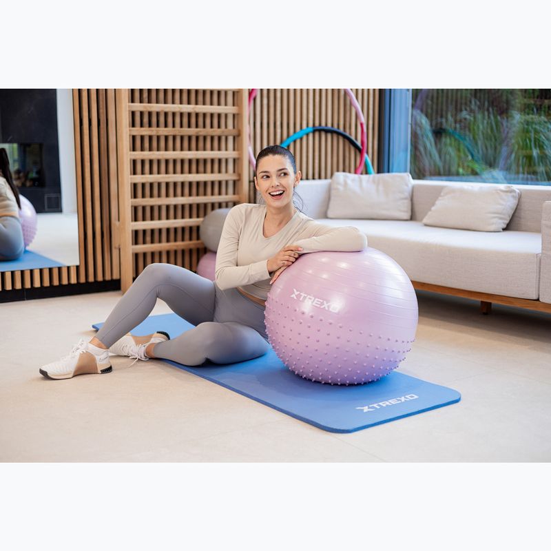 XTREXO TXO-B4Z020-VT 55 cm purple massage gym ball 7