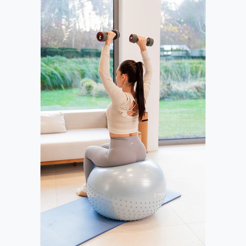 XTREXO TXO-B4Z021-BL 65 cm blue massage gym ball 4