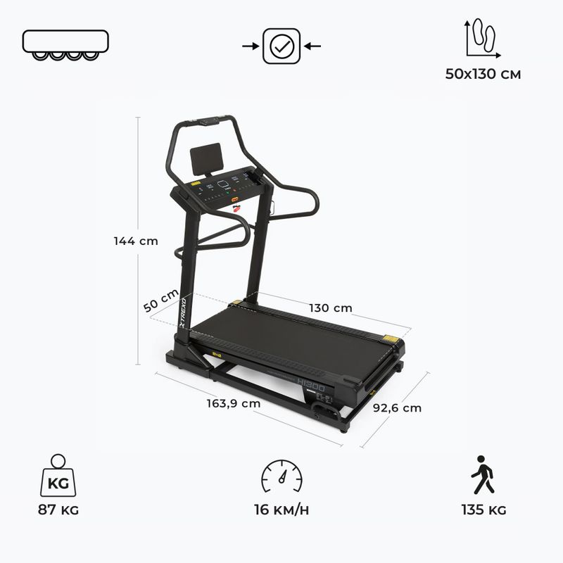 Electric treadmill XTREXO HI300 black 5