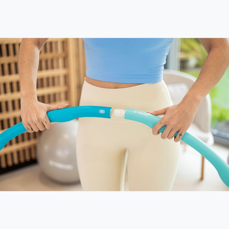 TREXO TXO-B4Z035-GN turquoise massaging hula hoop 5