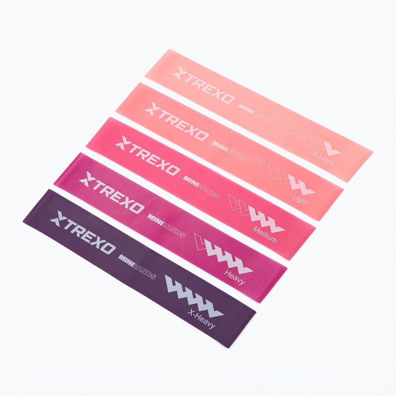 XTREXO Mini Power Band exercise rubber set TXO-B4Z053-ALL 5 pcs. multicoloured