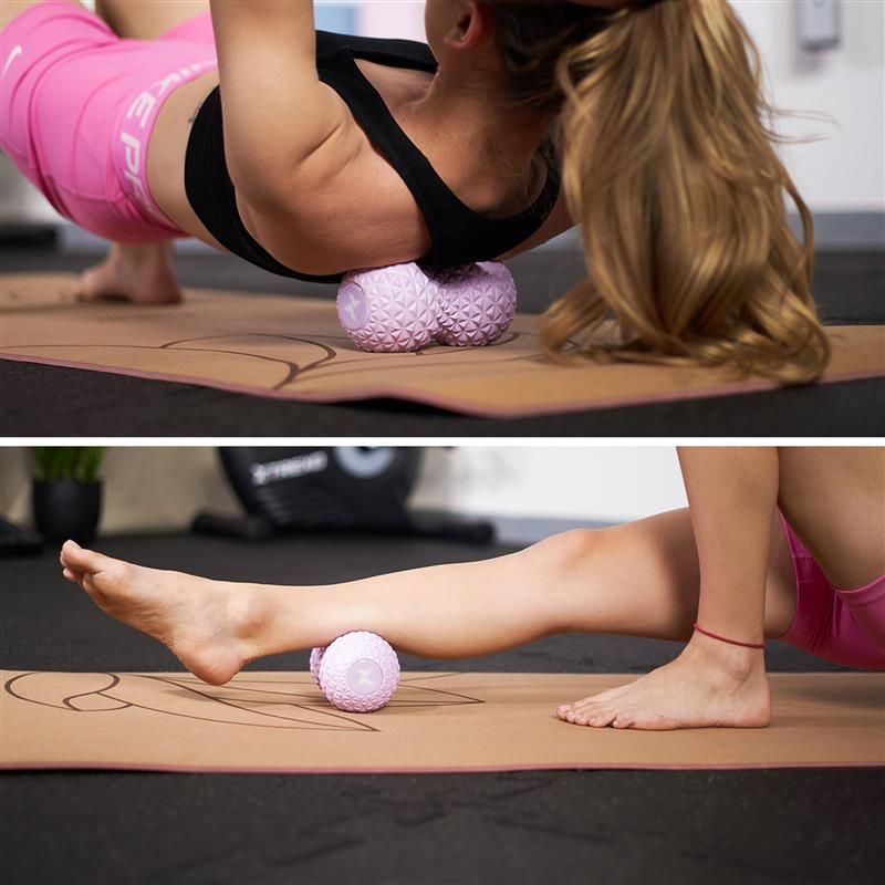 Double massage ball TREXO TXO-B4Z075-VT purple 4