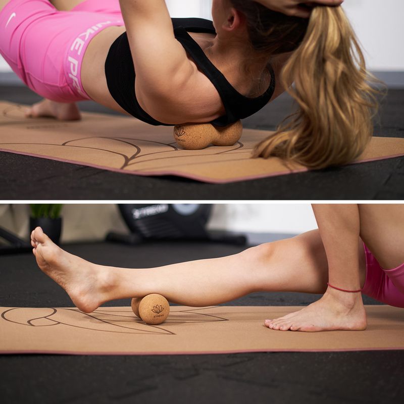 TREXO double cork massage ball TXO-B4Z082-NC natural 2