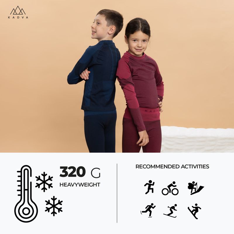 Children's Thermal Underwear Set KADVA Frosty Jrg Set Seamless Pink 2