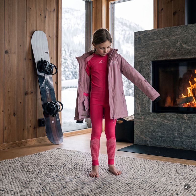 Children's Thermal Underwear Set KADVA Frosty Jrg Set Seamless Pink 6