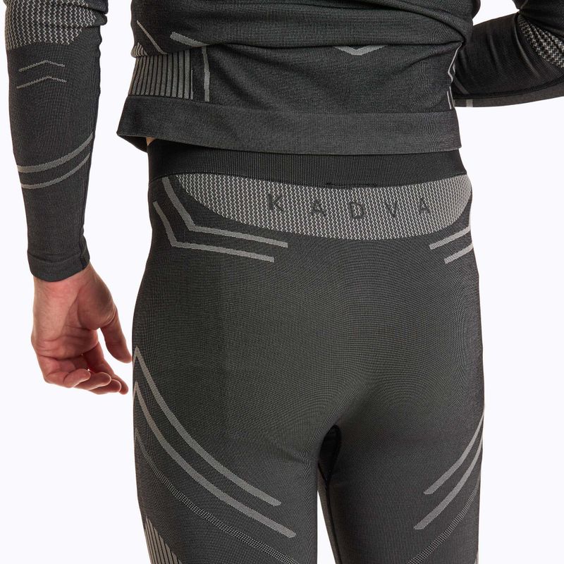 Men's KADVA Streif Set seamless thermal underwear set in black 9