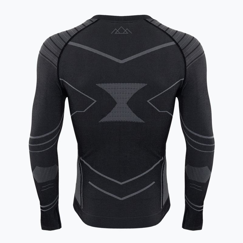 Men's KADVA Streif Set seamless thermal underwear set in black 17