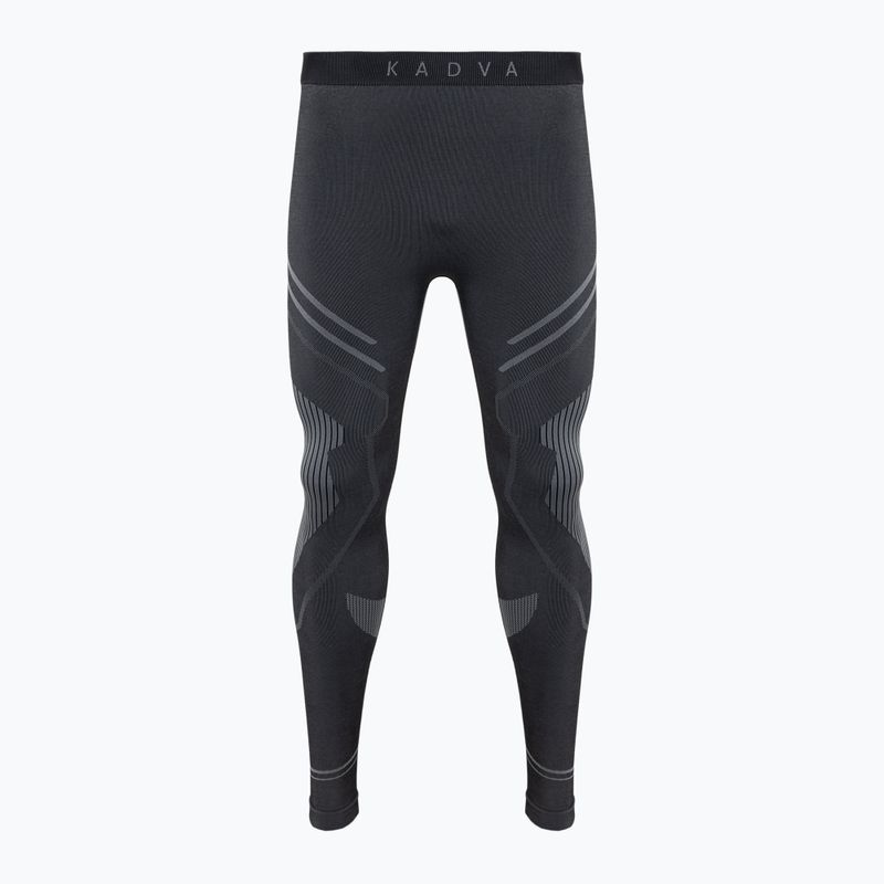 Men's KADVA Streif Set seamless thermal underwear set in black 20