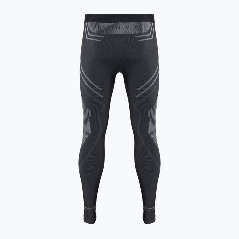 Men's KADVA Streif Set seamless thermal underwear set in black 21