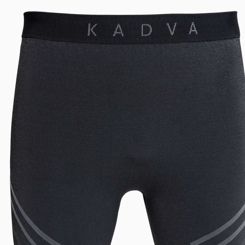 Men's KADVA Streif Set seamless thermal underwear set in black 22