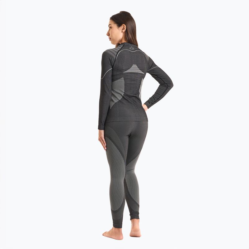 Women's KADVA Streif W Set thermal underwear set, seamless, black 2