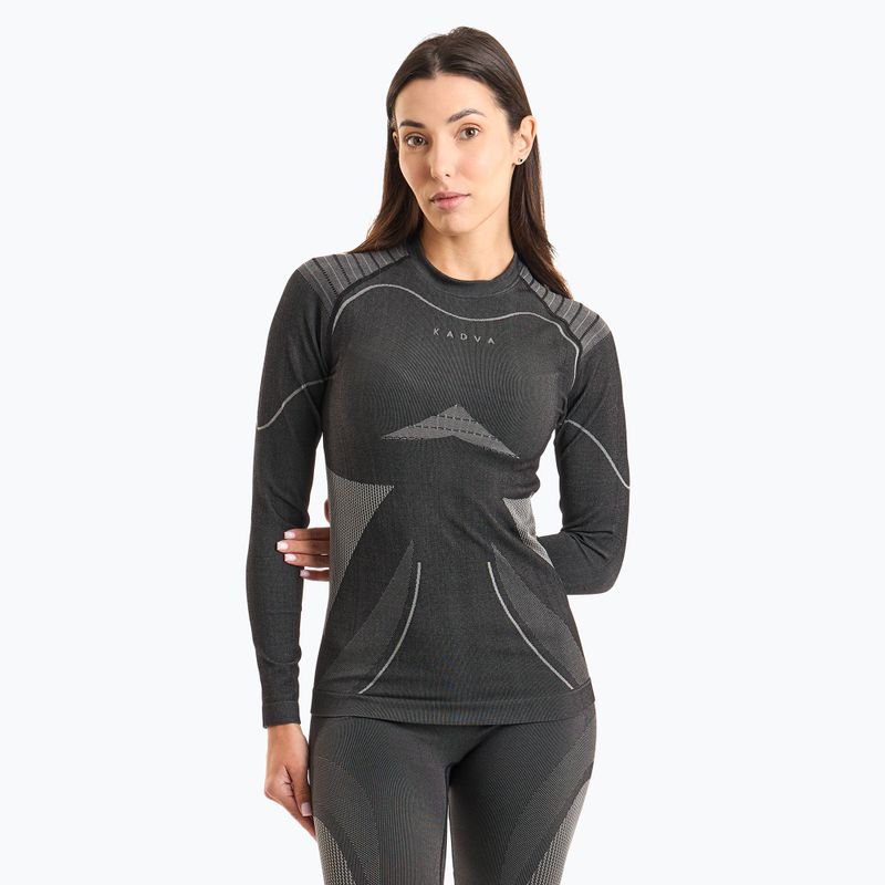 Women's KADVA Streif W Set thermal underwear set, seamless, black 3