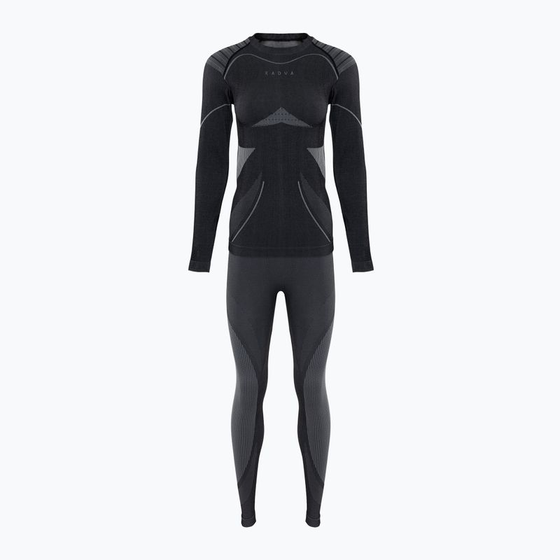 Women's KADVA Streif W Set thermal underwear set, seamless, black 14