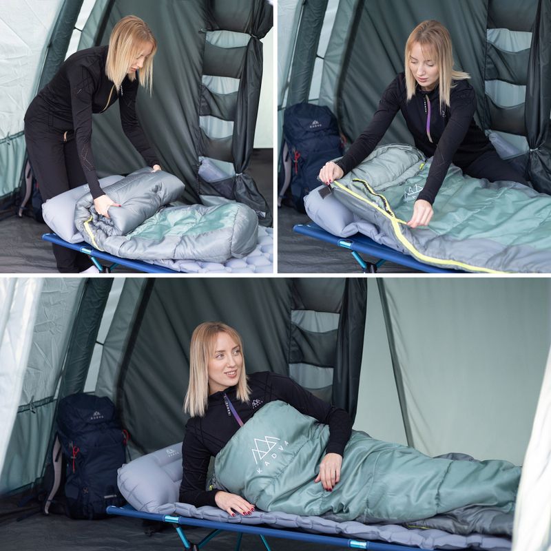 Sleeping bag KADVA Faran R right green 5