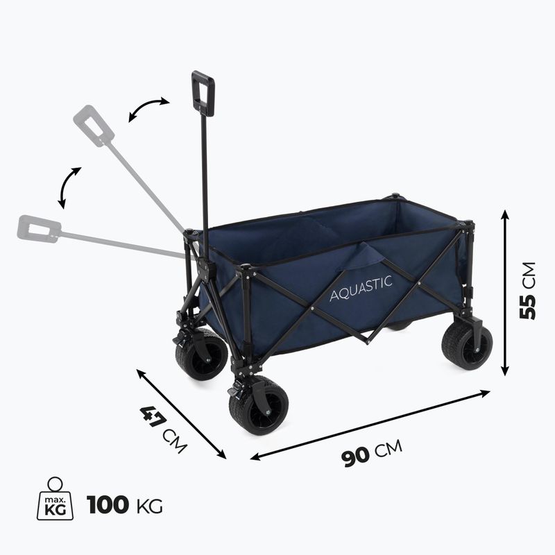 AQUASTIC Caro transport trolley navy blue 7