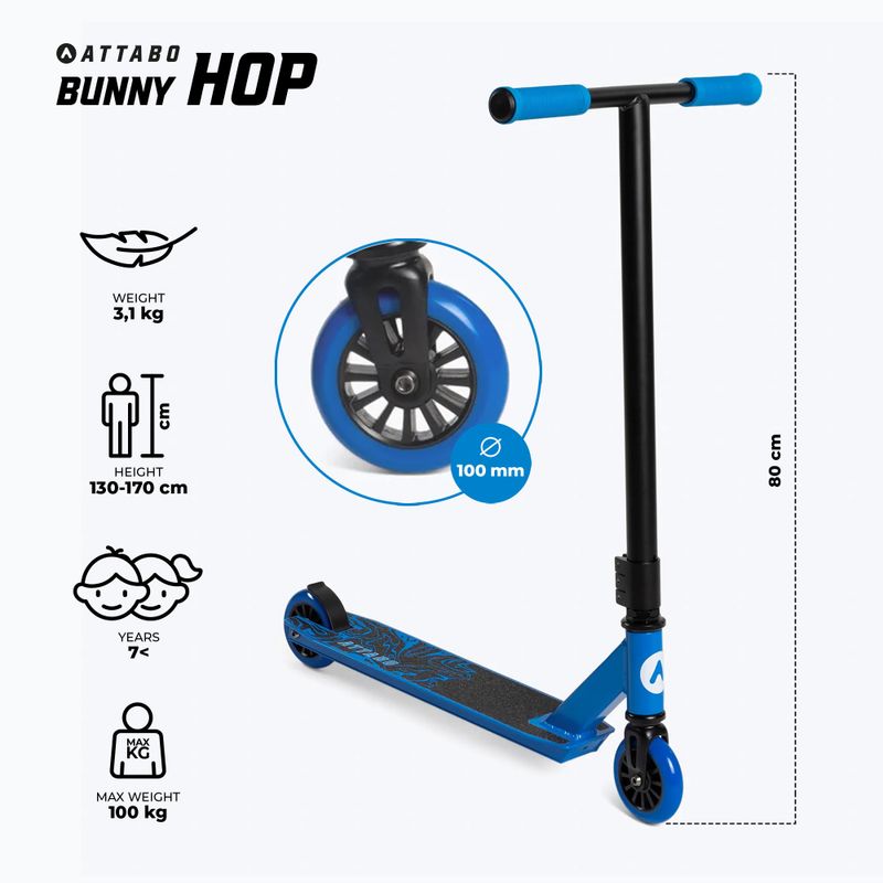 Children's freestyle scooter ATTABO Bunny Hop blue 18