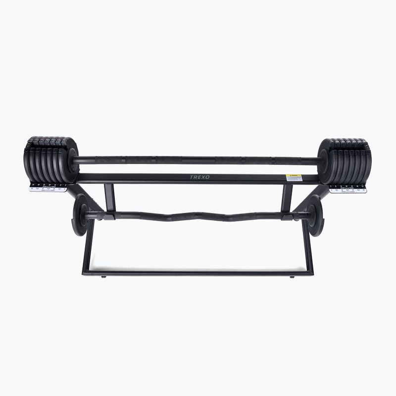 TREXO 36 kg adjustable barbell set 8