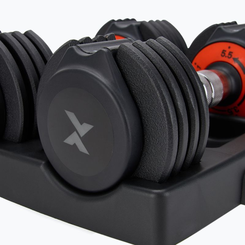 XTREXO adjustable dumbbell set 2 x 5.75 kg black 5