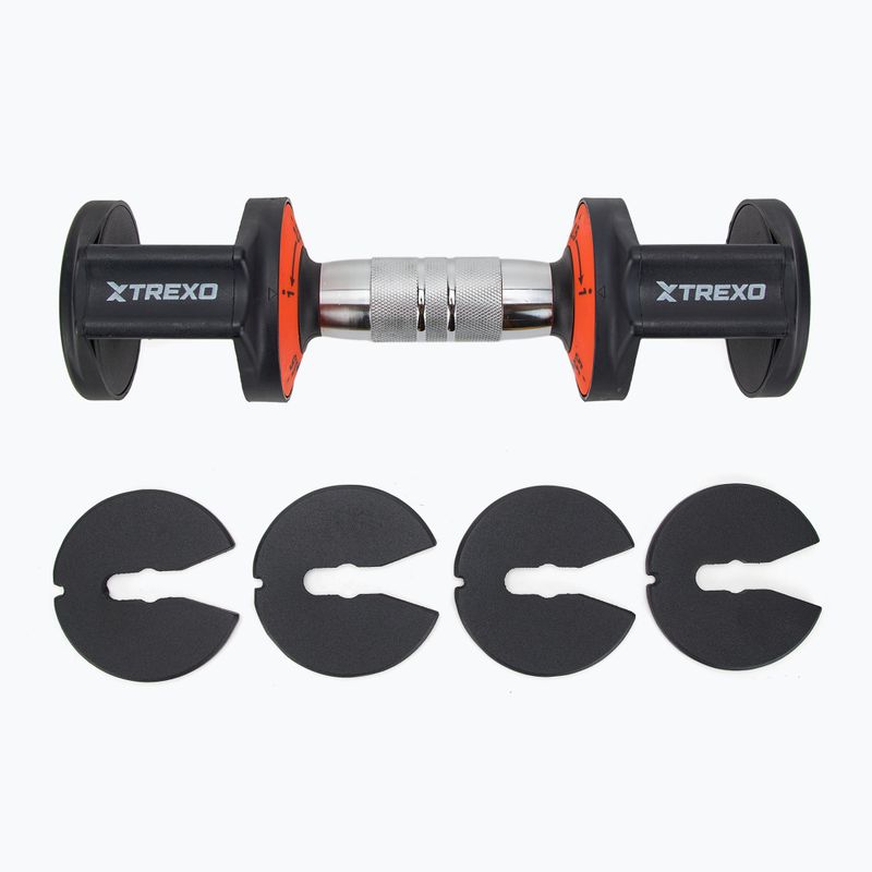 XTREXO adjustable dumbbell set 2 x 5.75 kg black 7